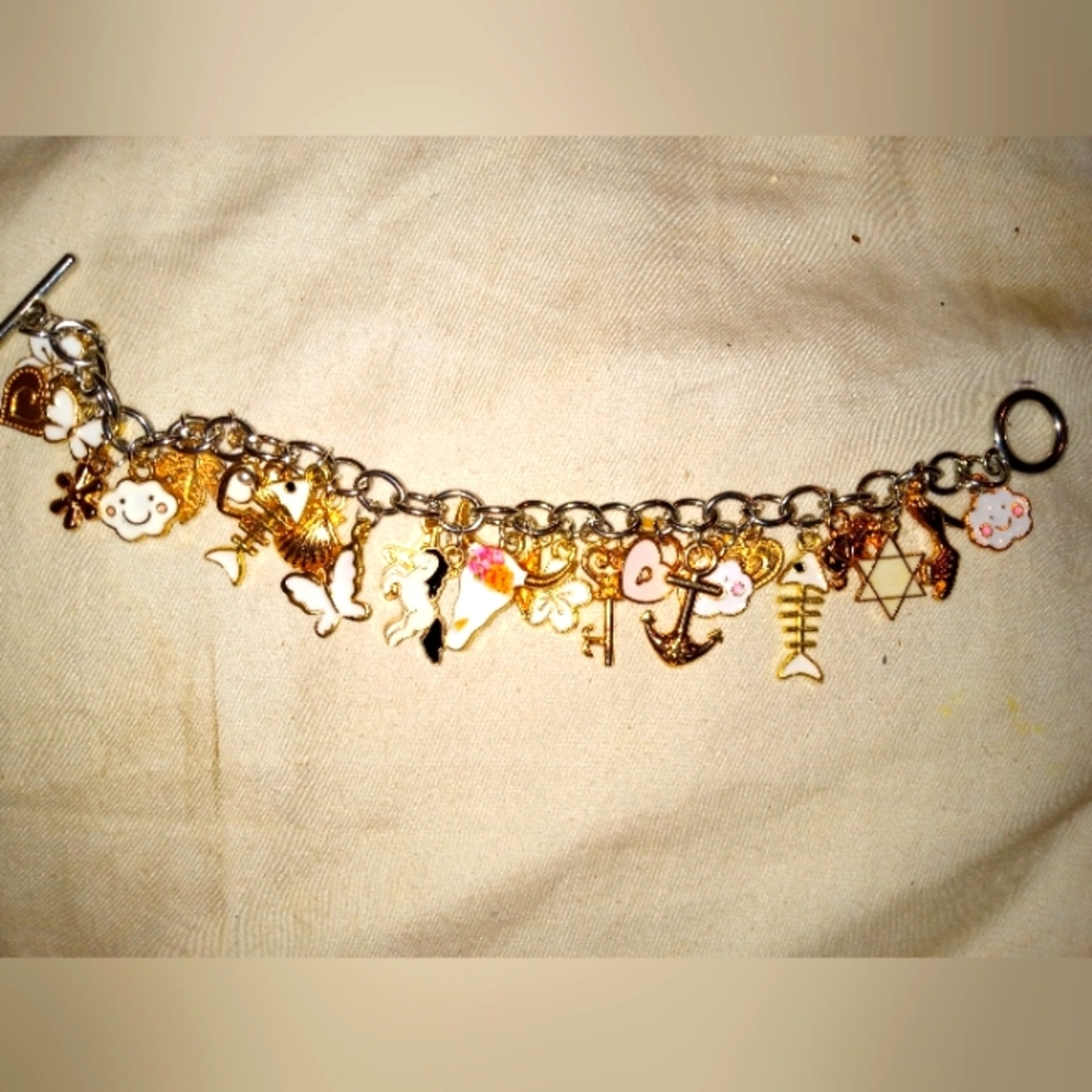 Cute unique handmade charm bracelet!